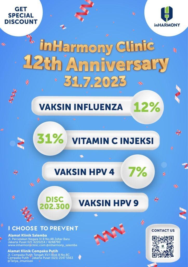 promo anniversary inHarmony Clinic
