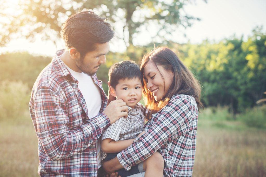 Healthy Family with Genetic Testing